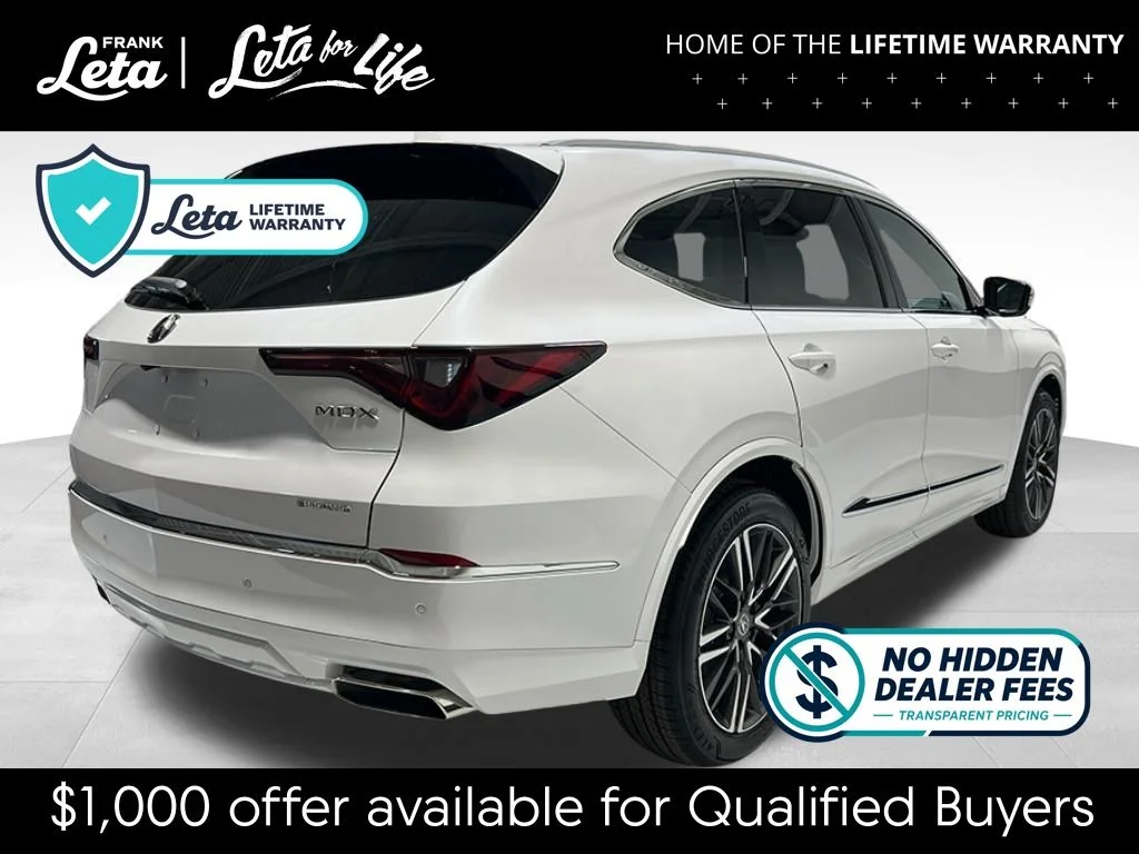 New 2026 Platinum White Pearl Acura Advance Package image 8