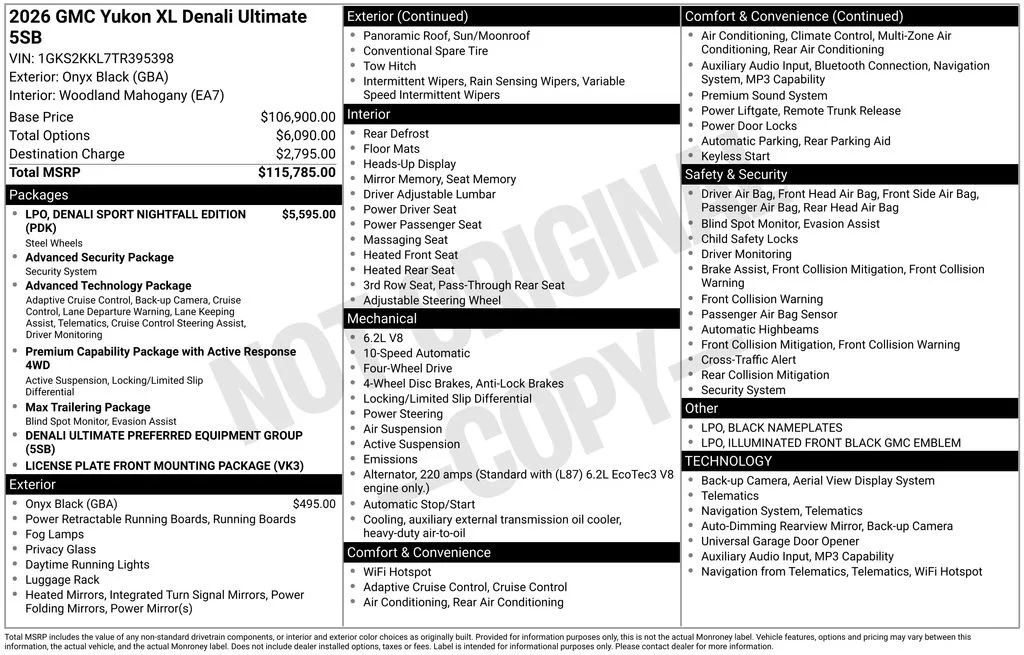 New 2026 Onyx Black GMC Denali Ultimate image 5