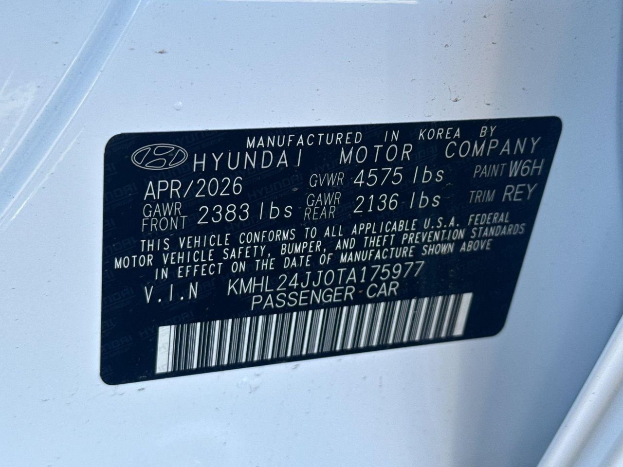 New 2026 White Hyundai Blue image 25