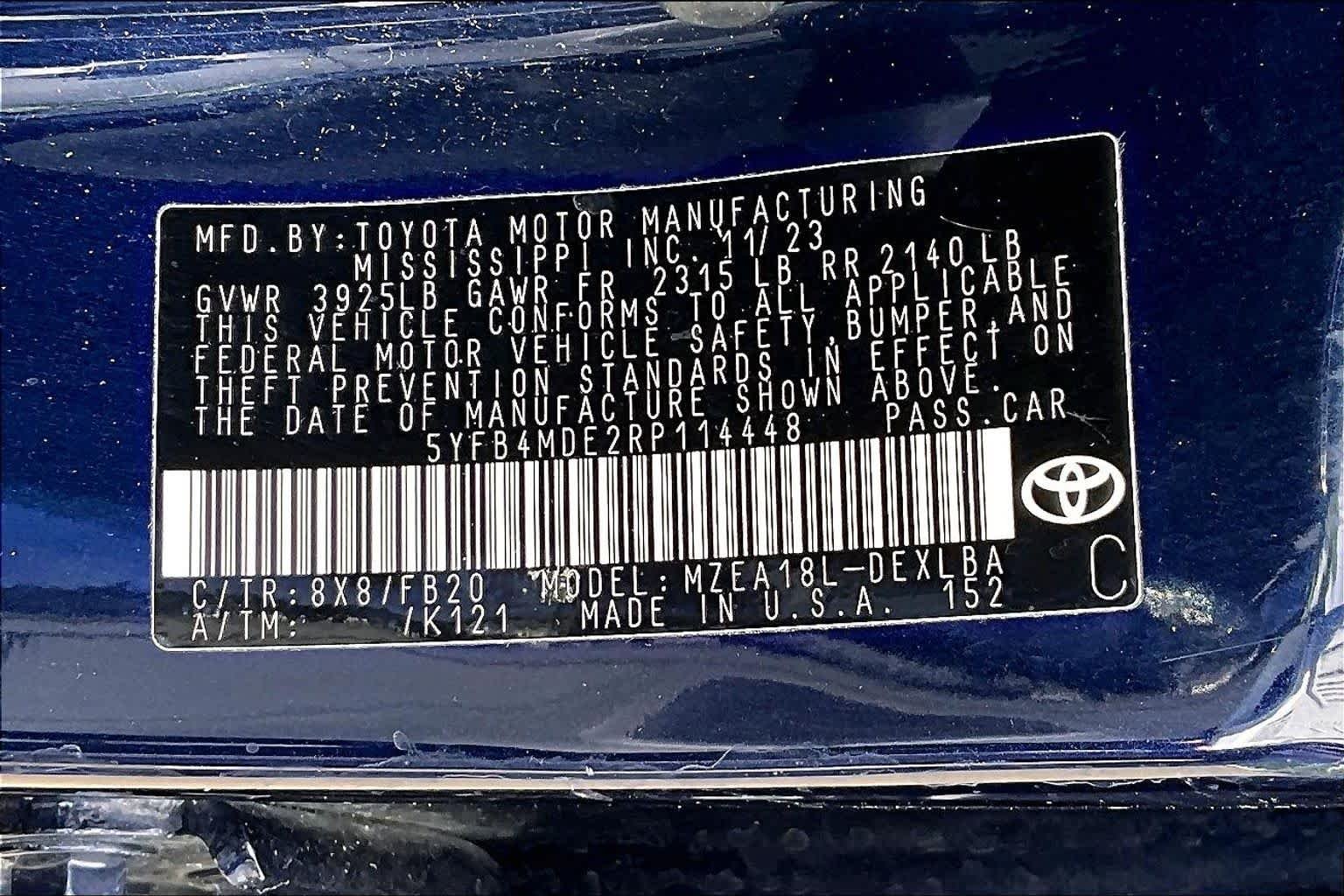 Used 2024 Blueprint Toyota LE image 36