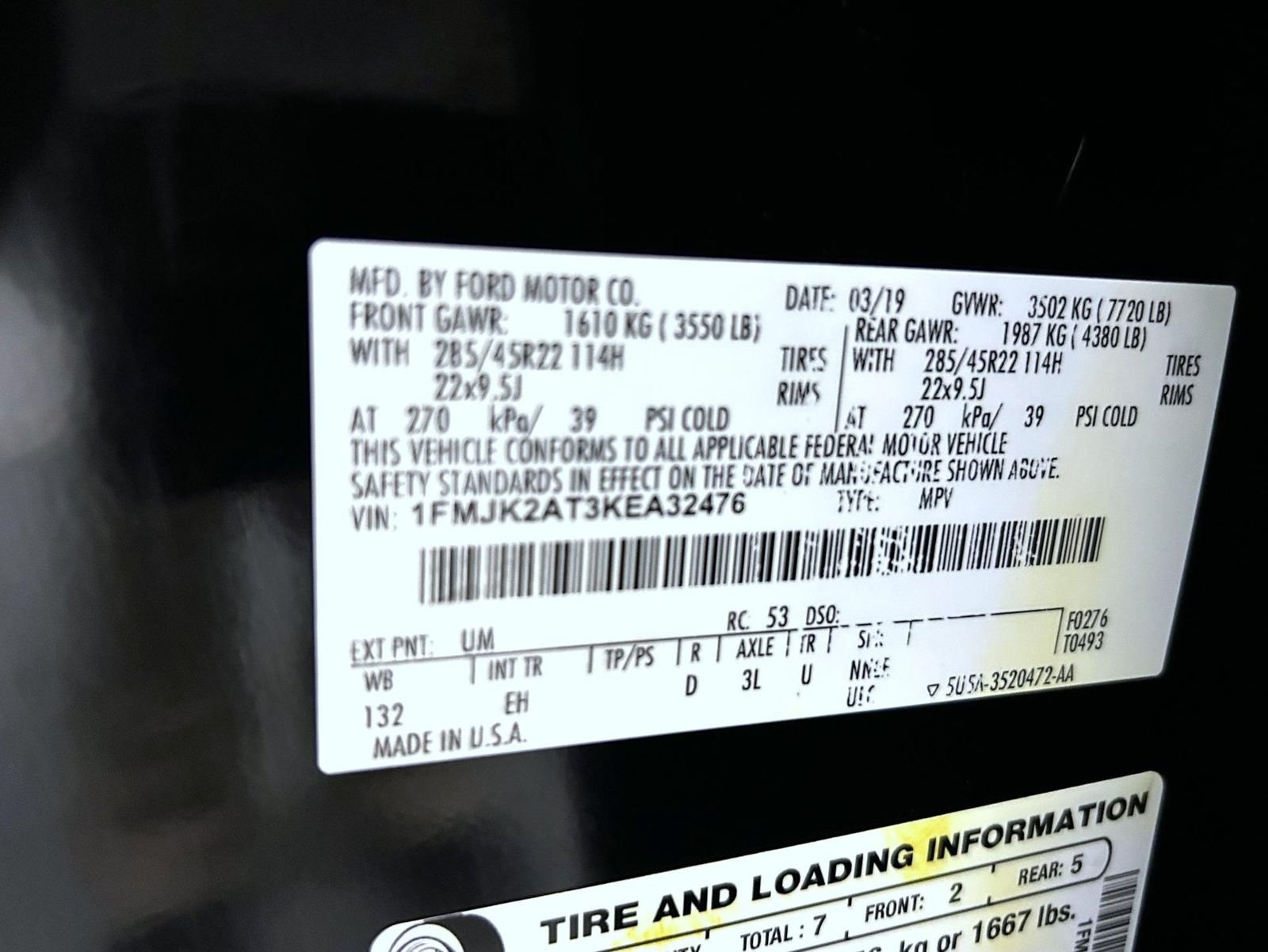 Used 2019 Black Ford Limited image 25