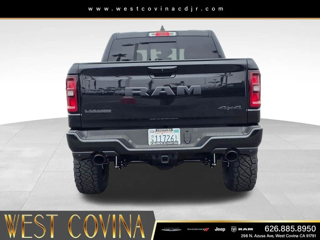 New 2026 Diamond Black Crystal Pearl-Coat Exterior Paint RAM Laramie image 6