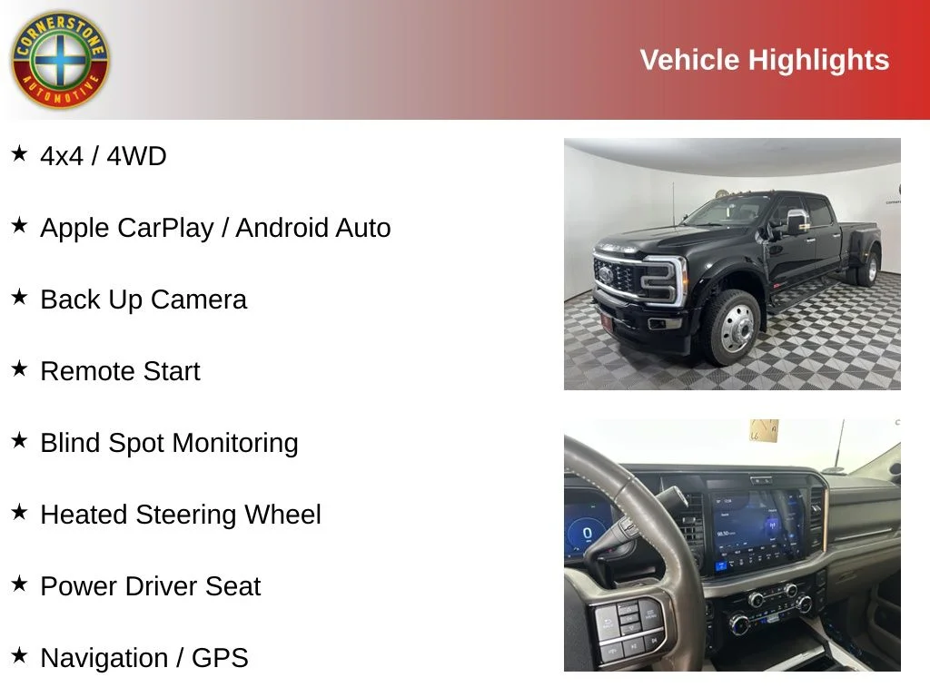 Used 2025 Ford F-450 Super Duty Platinum with VIN 1FT8W4DM0SEC72575 for sale in Elk River, Minnesota