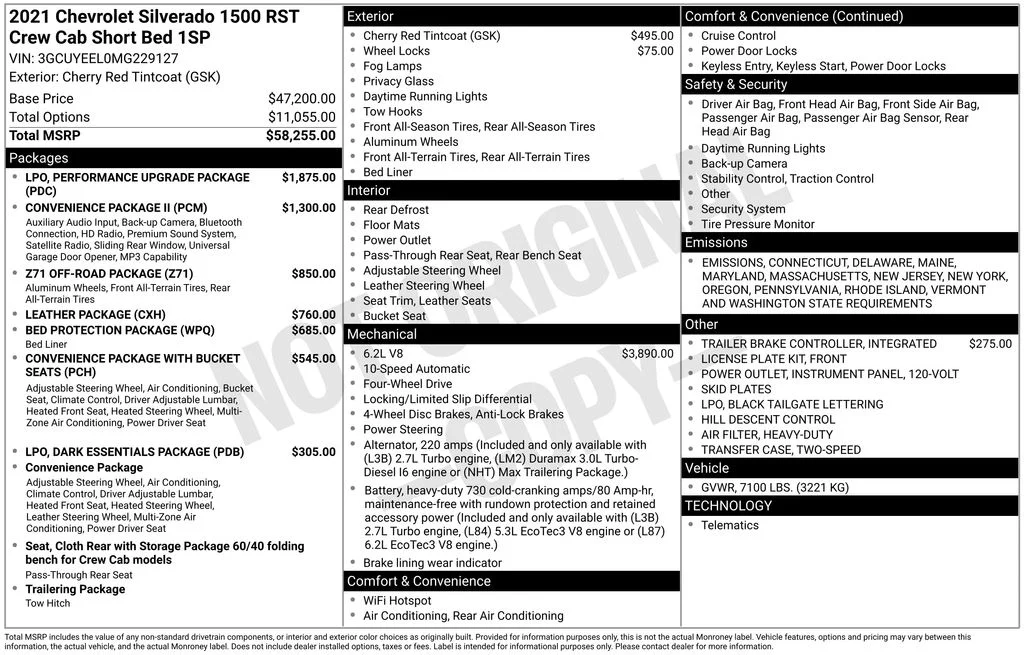 Used 2021 Red Chevrolet RST image 17