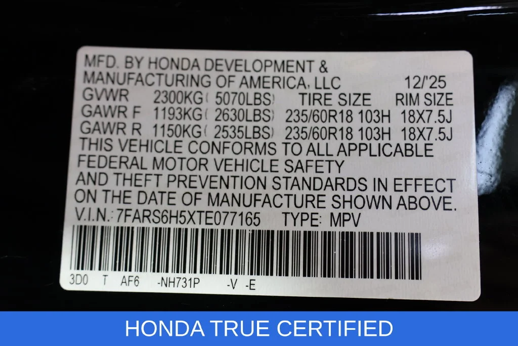 Certified Used 2026 Crystal Black Pearl Honda Sport image 28