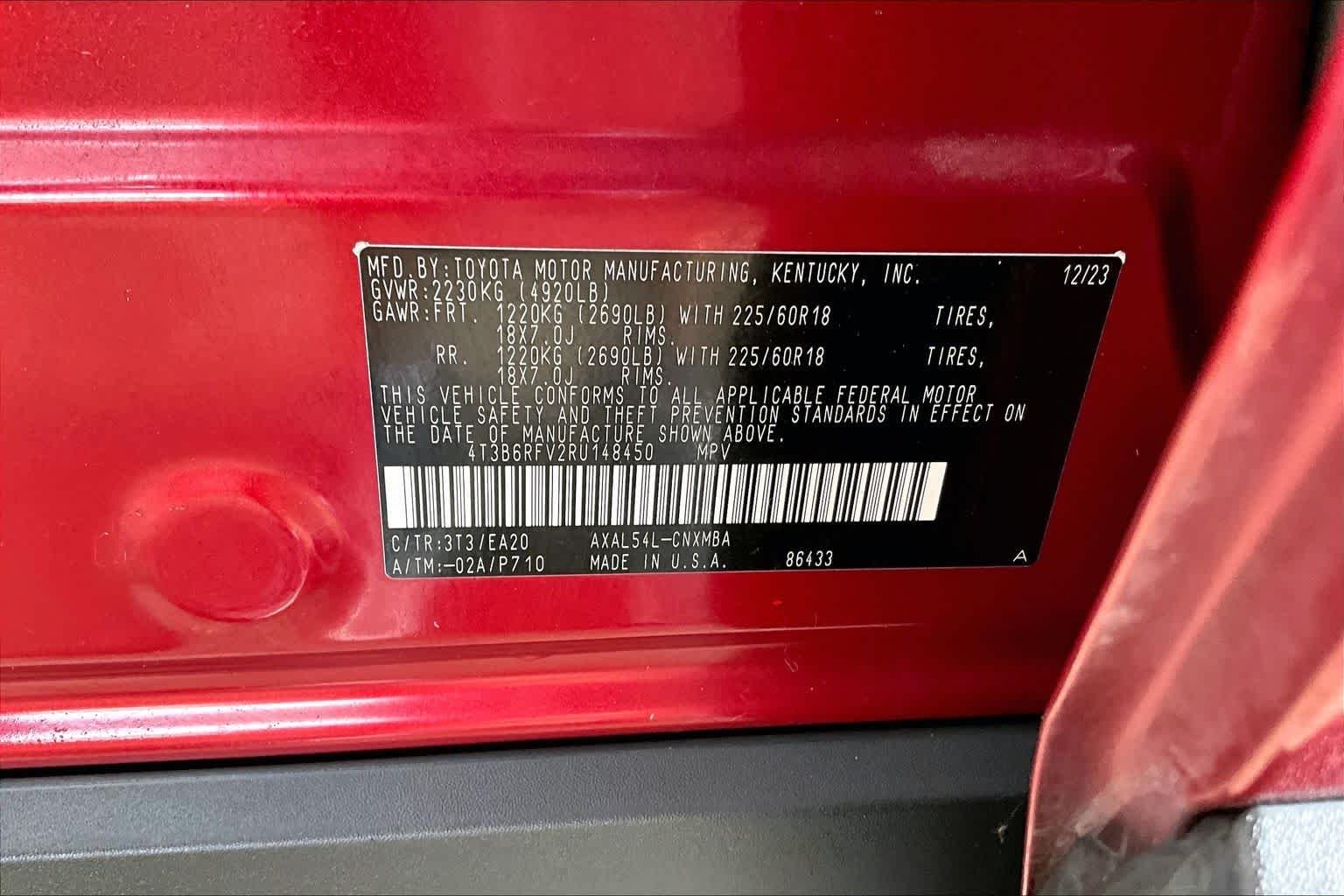 Used 2024 Ruby Flare Pearl Toyota Hybrid XLE Premium image 35
