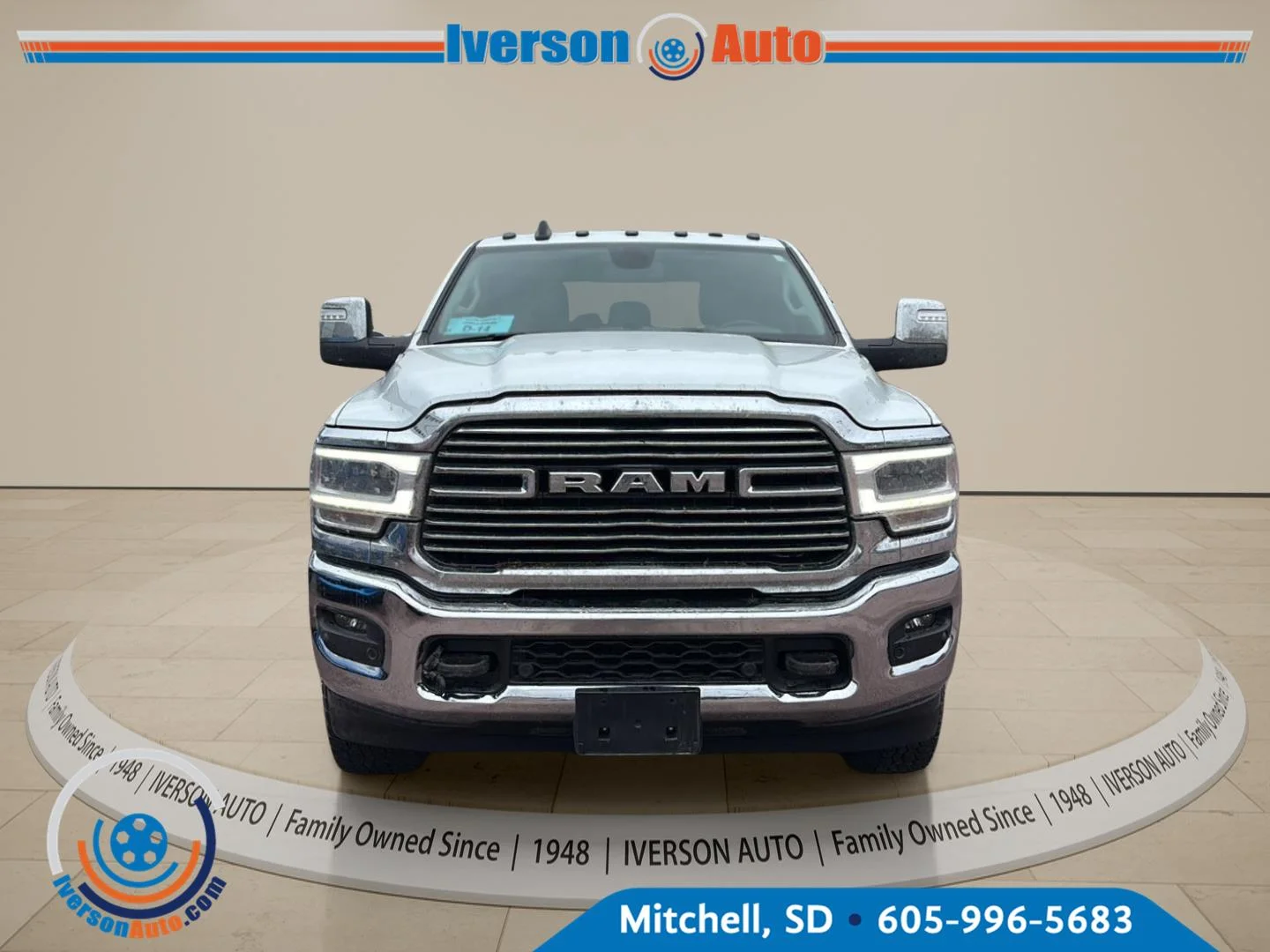 Used 2024 Bright White Clearcoat Ram Laramie image 3