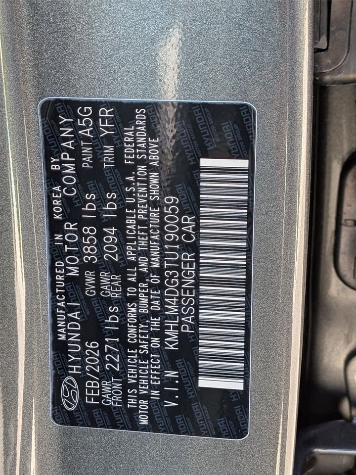 New 2026 Amazon Gray Hyundai SEL Sport image 36