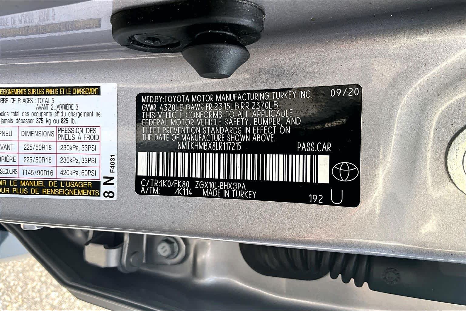 Used 2020 Silver Knockout Metallic Toyota XLE image 36
