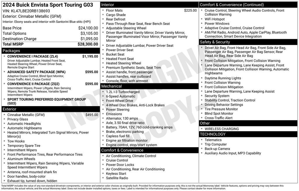 Used 2024 Cinnabar Metallic Buick Sport Touring image 6