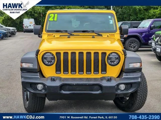 Used 2021 Yellow Jeep Sport Altitude image 4