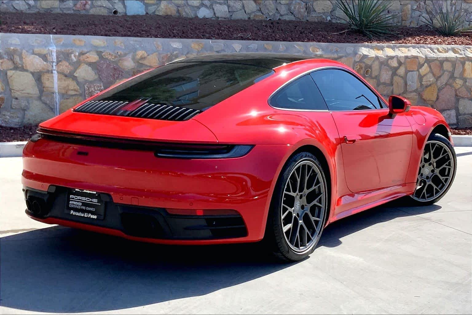 Used 2021 Guards Red Porsche Carrera image 7