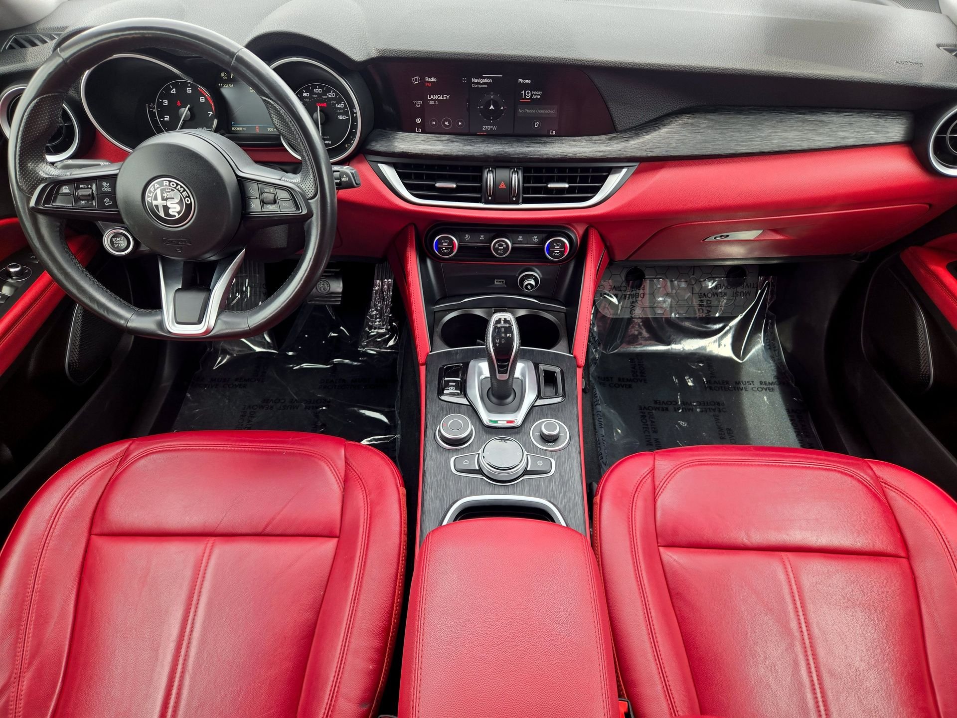 Used 2021 Alfa Romeo Stelvio Base with VIN ZASPAJAN1M7C98414 for sale in The Woodlands, TX