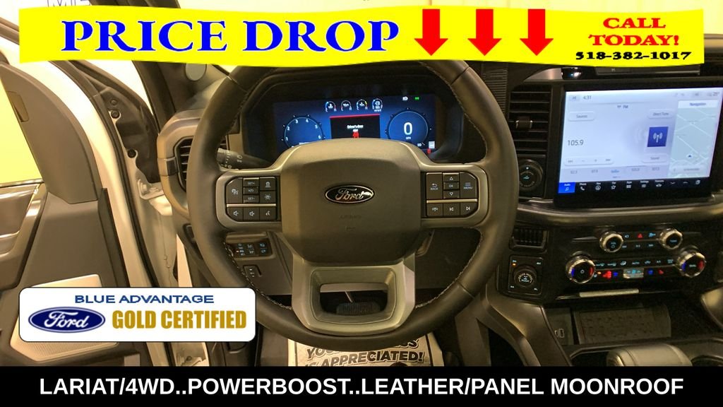 Certified Used 2025 White Metallic Ford Lariat image 35