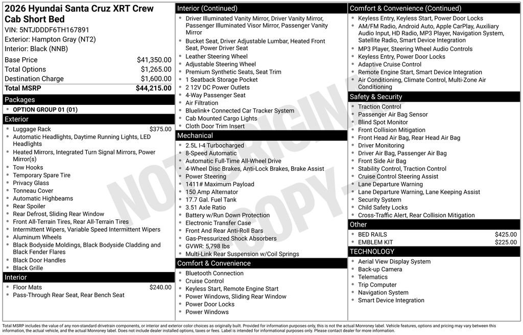 New 2026 Gray Hyundai XRT image 23