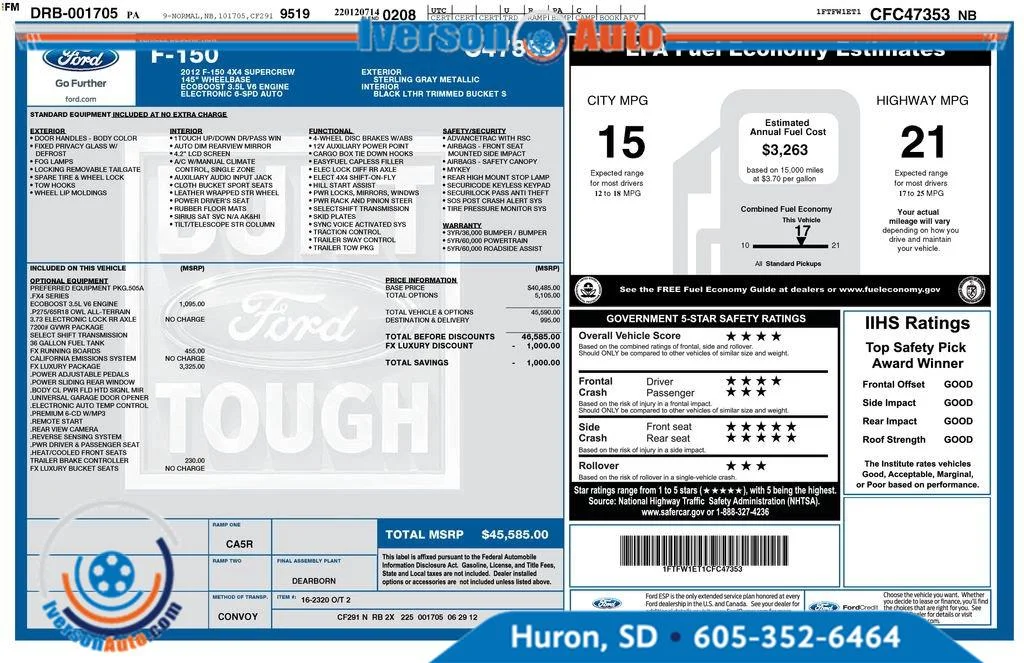 Used 2012 Sterling Gray Metallic Ford FX4 image 3