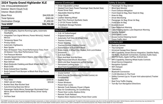 Used 2024 White Toyota XLE image 7