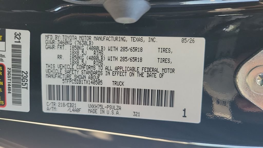 New 2026 Midnight Black Metallic Toyota Tundra TRD Pro image 25