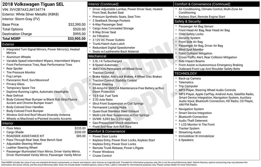 Used 2018  Volkswagen 2.0T SEL image 9