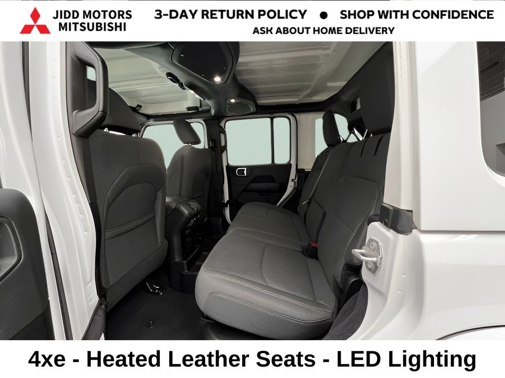 Used 2025 Bright White Clearcoat Jeep Sahara 4xe image 29