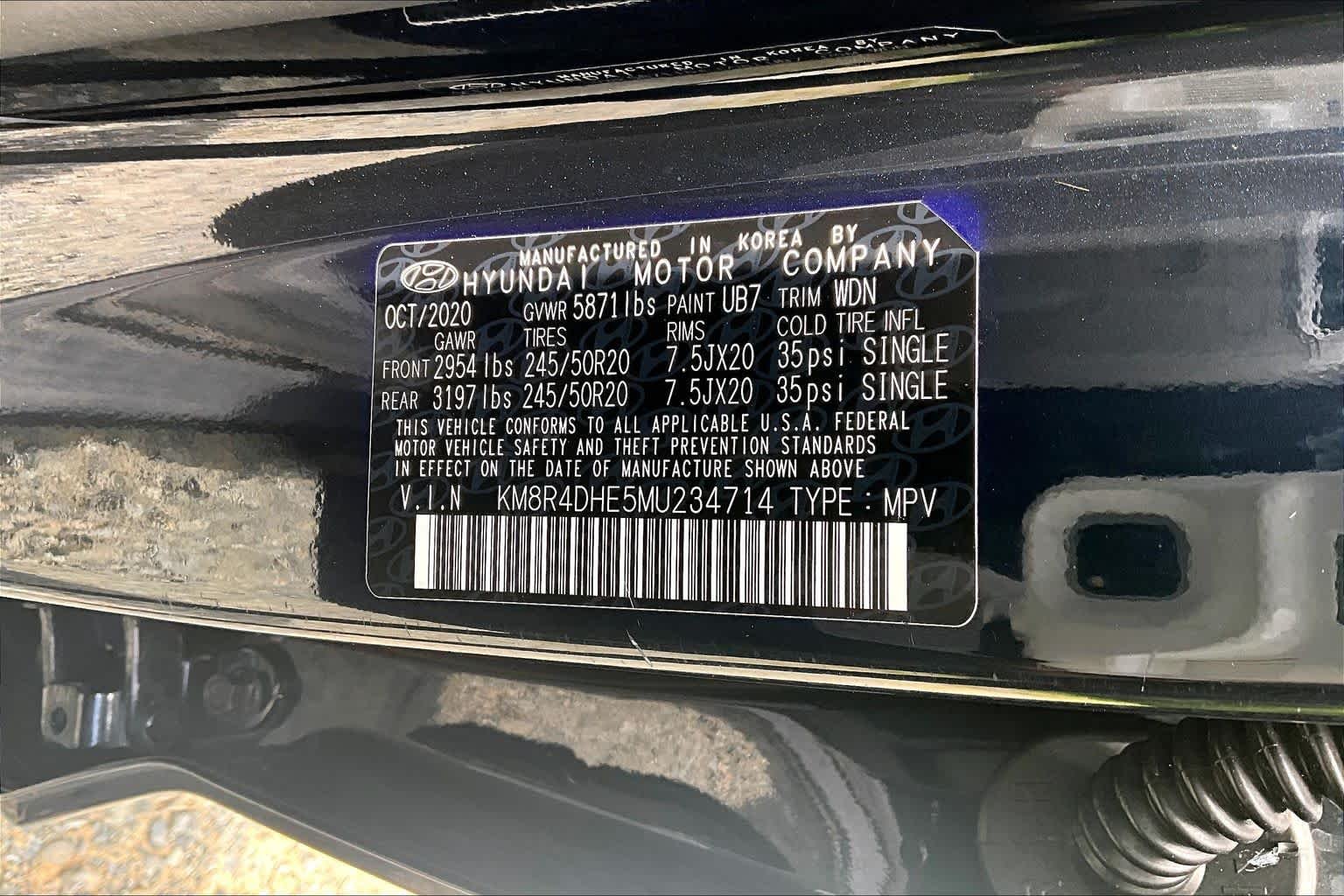 Used 2021 Moonlight Cloud Hyundai SEL image 34