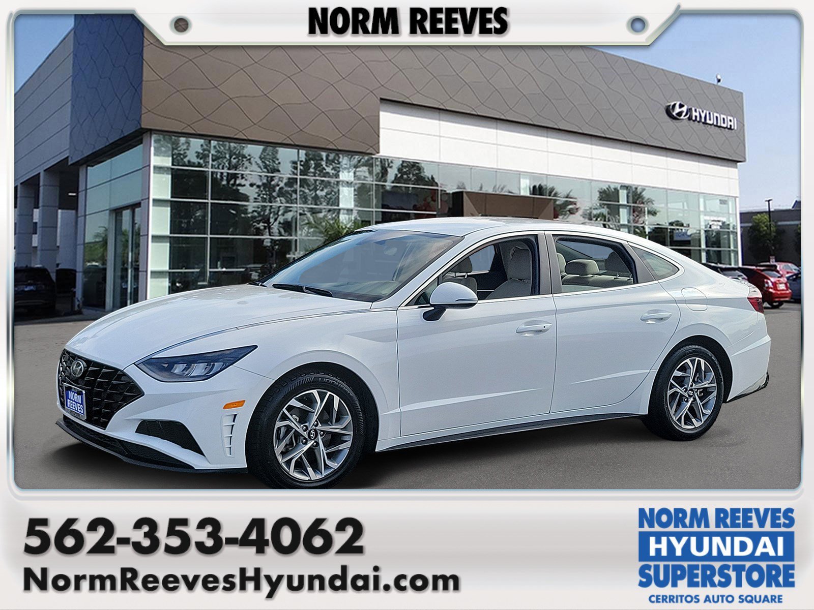 Certified Used 2023 Serenity White Hyundai SEL image 1