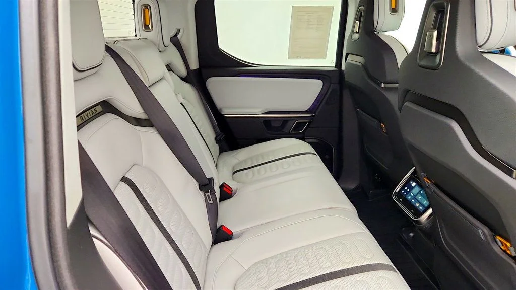 Used 2024 Rivian Blue Rivian Adventure Dual-Motor Large Pack w/ Ocean Coast Vegan Leather image 22