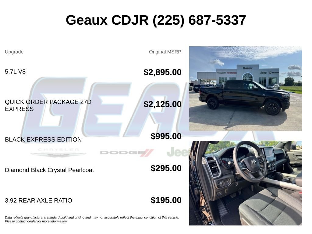 New 2026 Diamond Black Crystal Pearl-Coat Exterior Paint RAM Express image 5