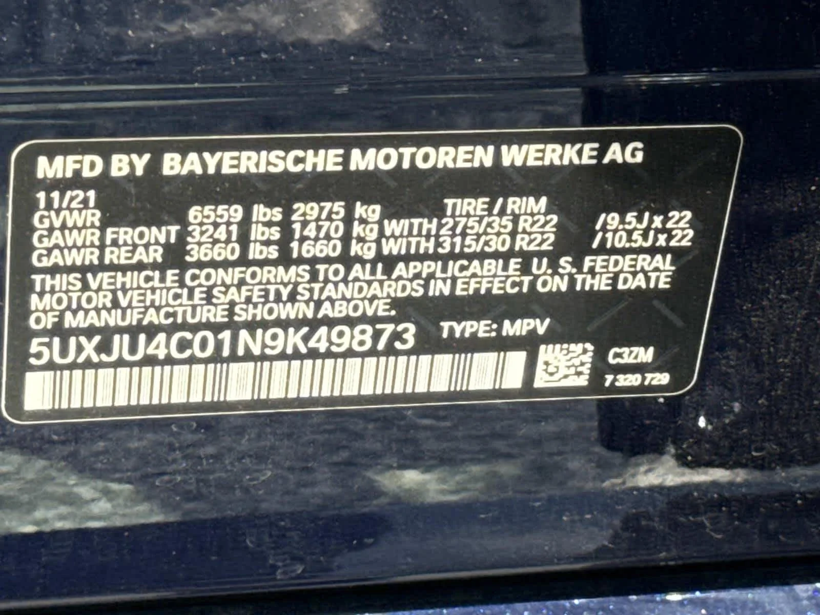 Used 2022 Tanzanite Blue II Metallic BMW M50i image 42