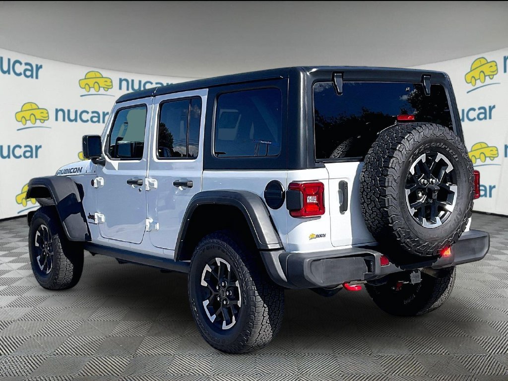 Used 2024 Bright White Clearcoat Jeep Rubicon image 4