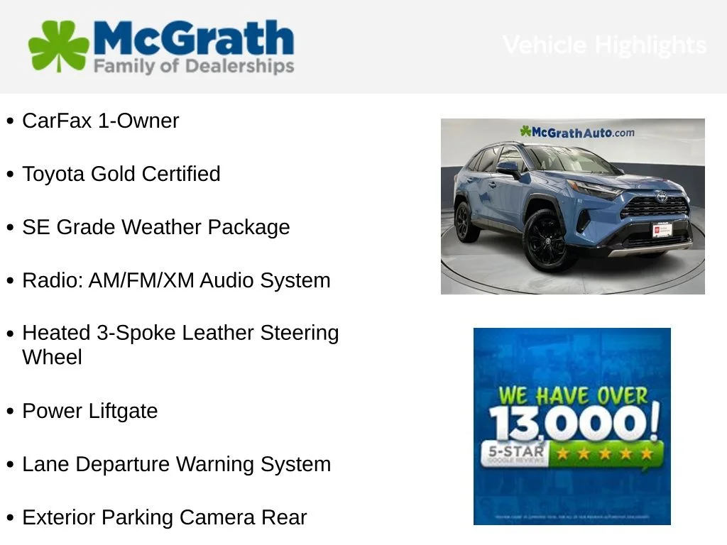 Certified Used 2023 Blue Toyota SE image 3
