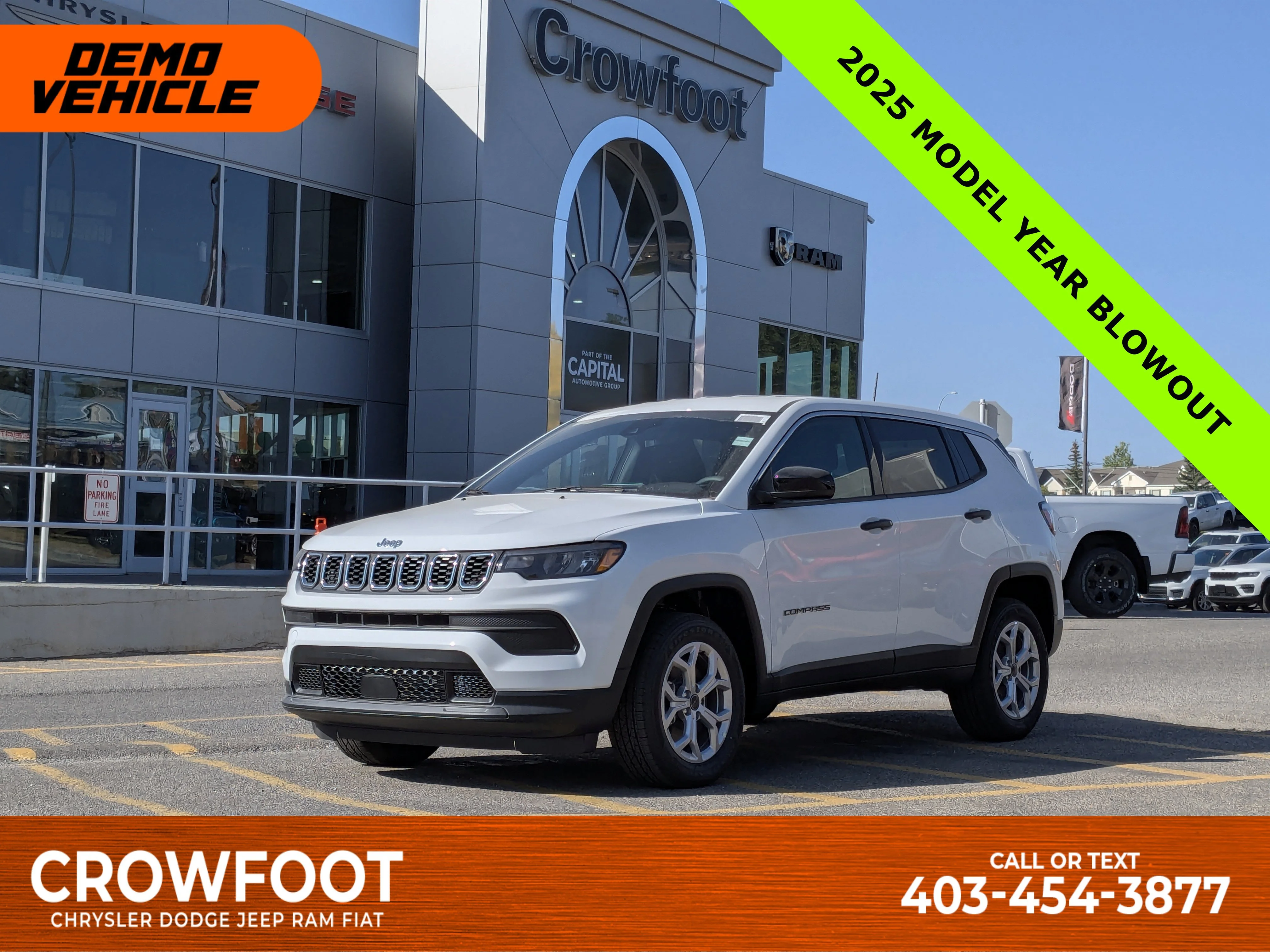 New 2025 White Jeep Sport - - Forward Collision Warning - LED Head Lamps - Heated Seats and More! image 1