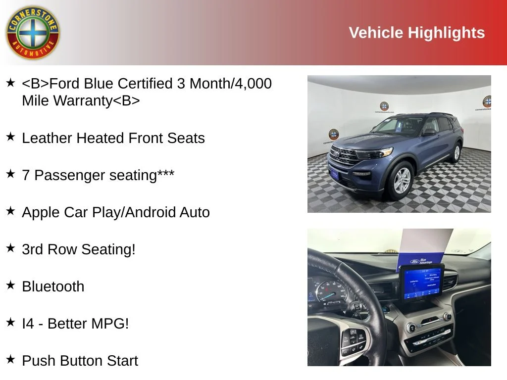 Used 2021 Ford Explorer XLT with VIN 1FMSK8DH7MGB88915 for sale in Elk River, Minnesota
