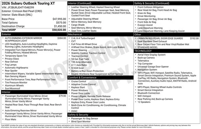 2026 Subaru Outback Touring XT - Photo 21
