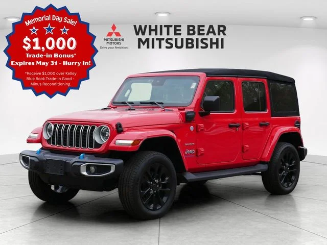 Used 2024 Jeep Wrangler 4xe Sahara 4XE with VIN 1C4RJXP61RW162916 for sale in White Bear Lake, Minnesota