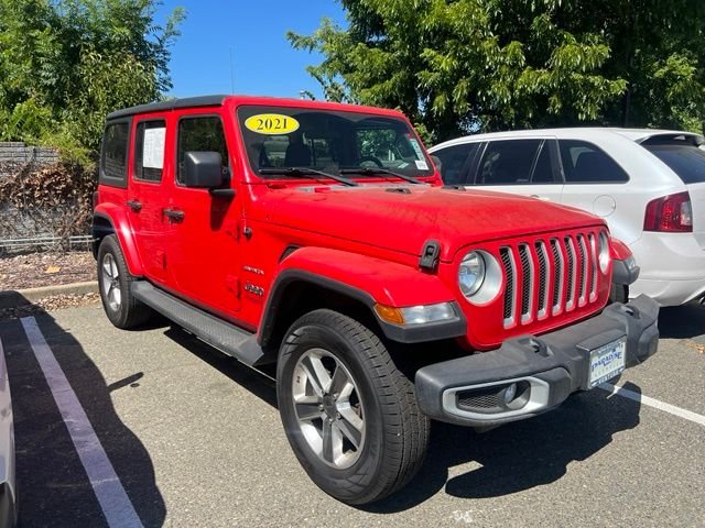 Used 2021 Red Jeep Unlimited Sahara image 4