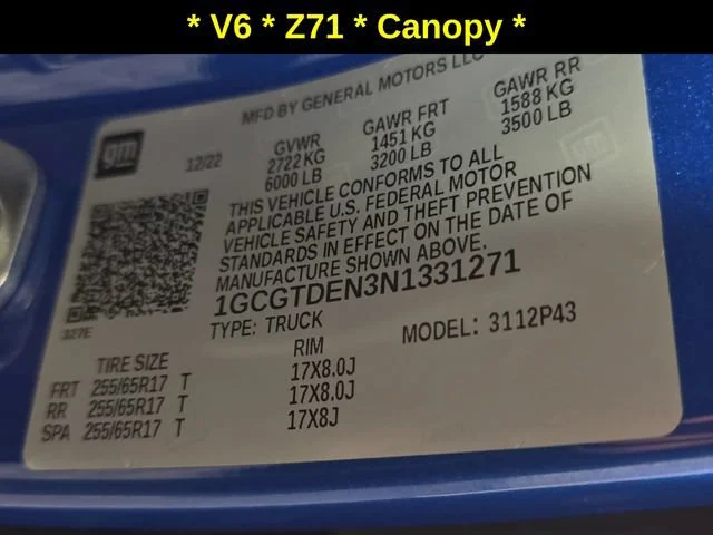 Used 2022 BRIGHT BLUE METALLIC Chevrolet 4WD Z71 image 10