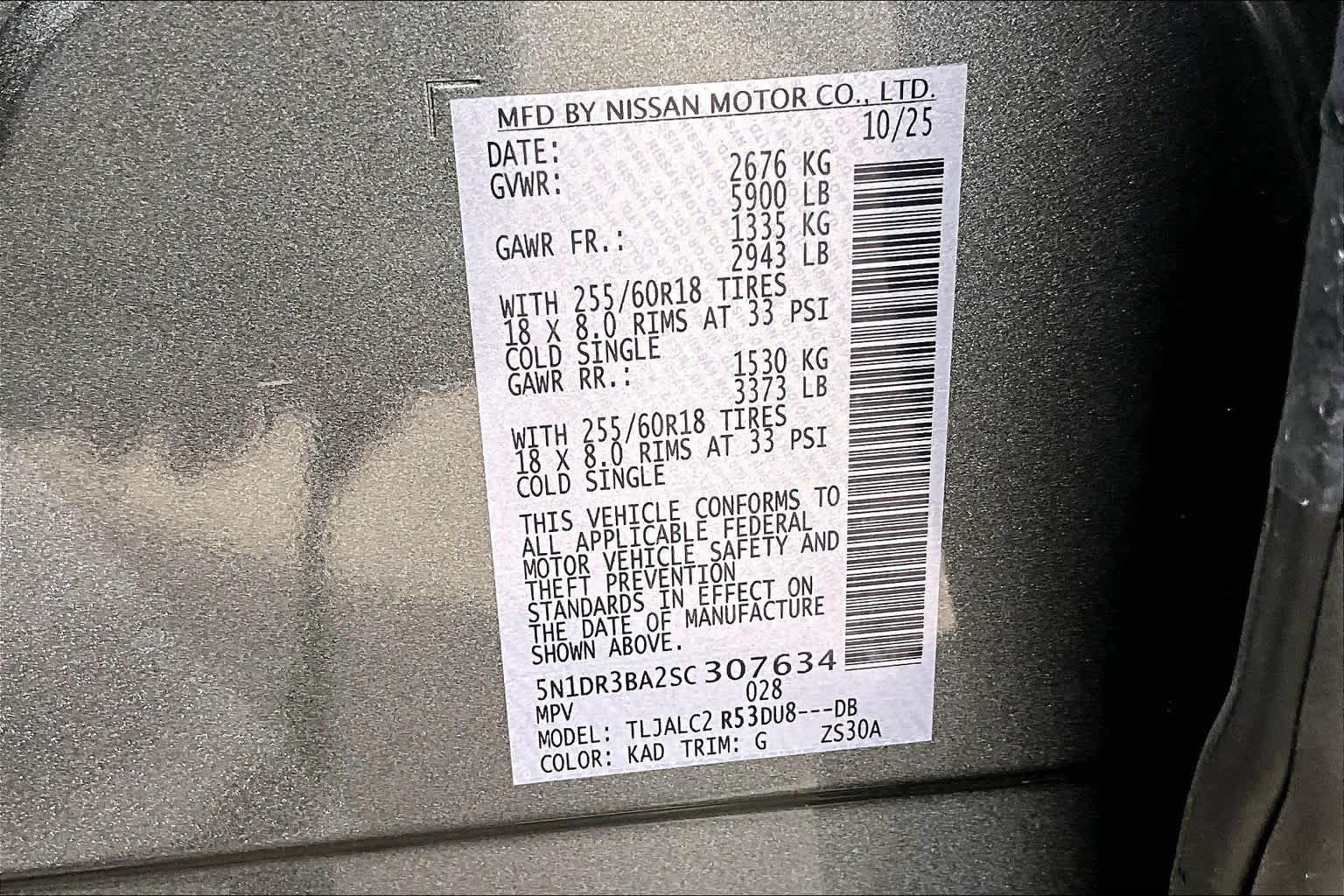 Certified Used 2025 Gun Metallic Nissan SV image 33