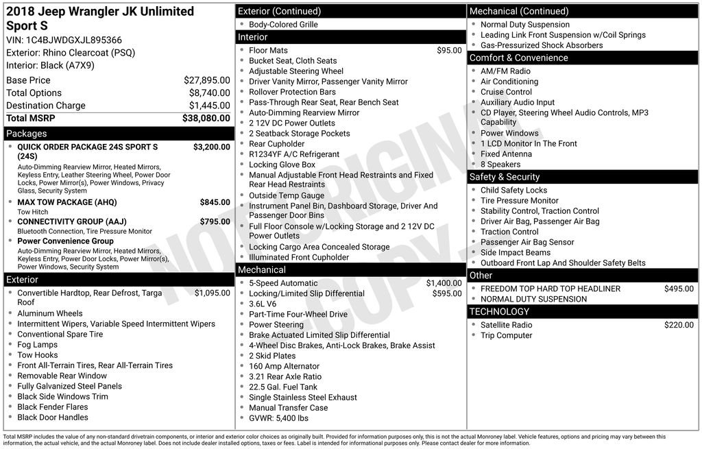 Used 2018 Gray Jeep Unlimited Sport image 6