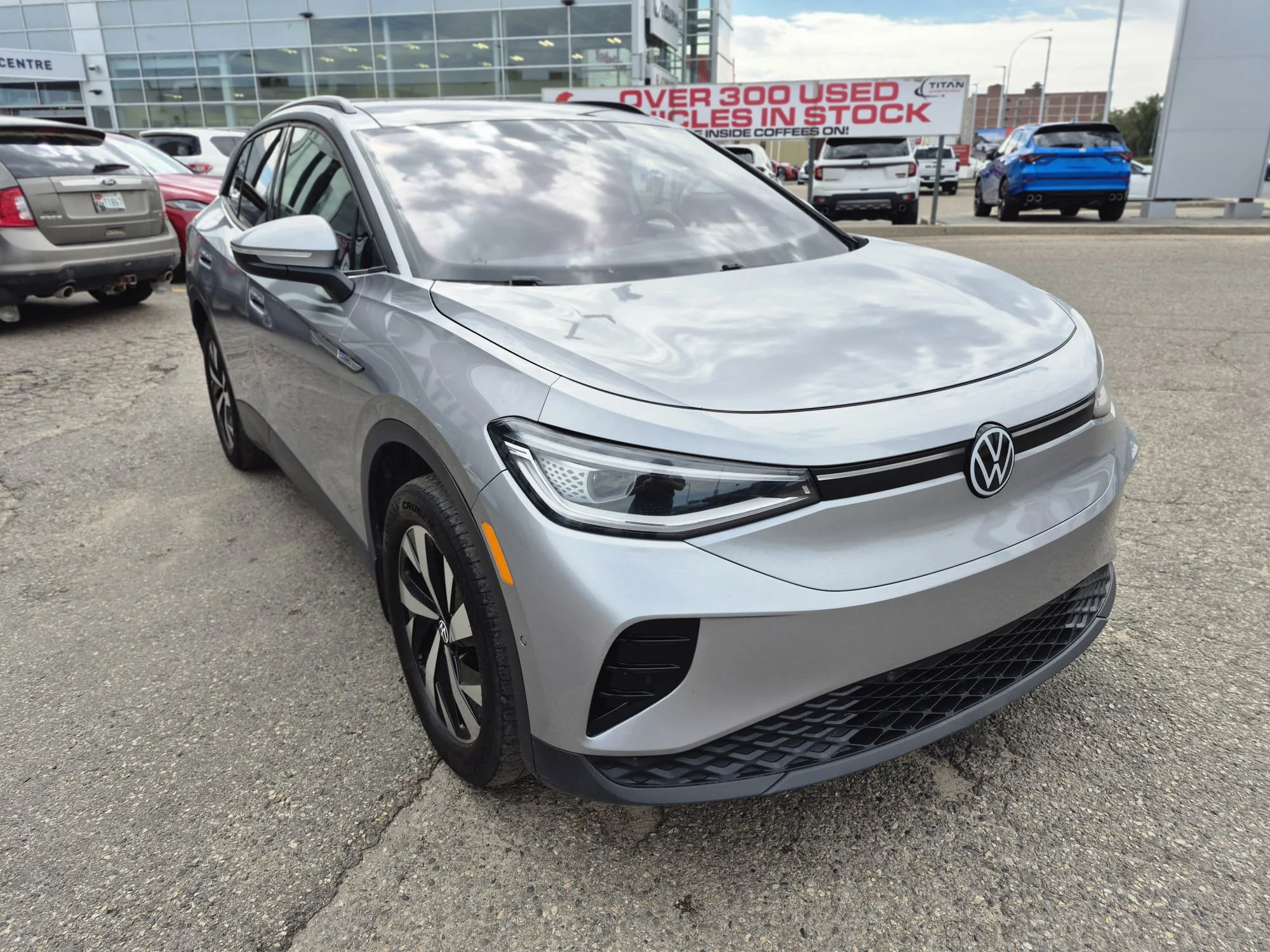 Certified Used 2023 Silverbird Metallic Volkswagen Pro AWD*Full EV | Htd Massage Seats | Glass Roof | Htd Wheel | Nav | Adaptive Cruise | SK On Battery image 5