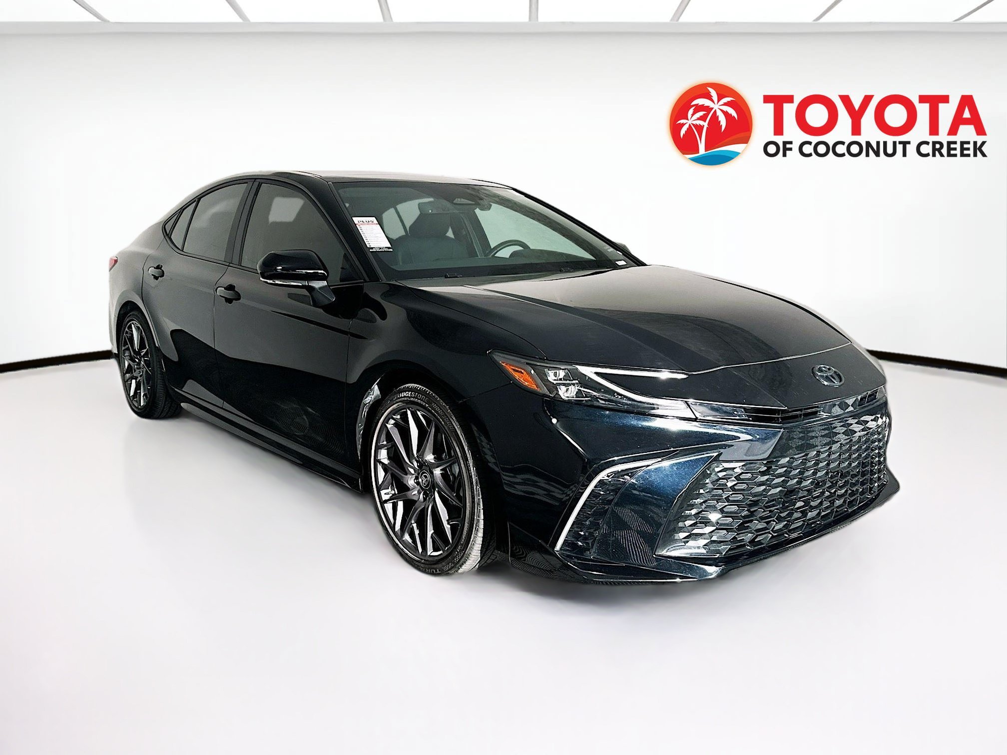 Certified Used 2025 Midnight Black Metallic Toyota XSE image 1
