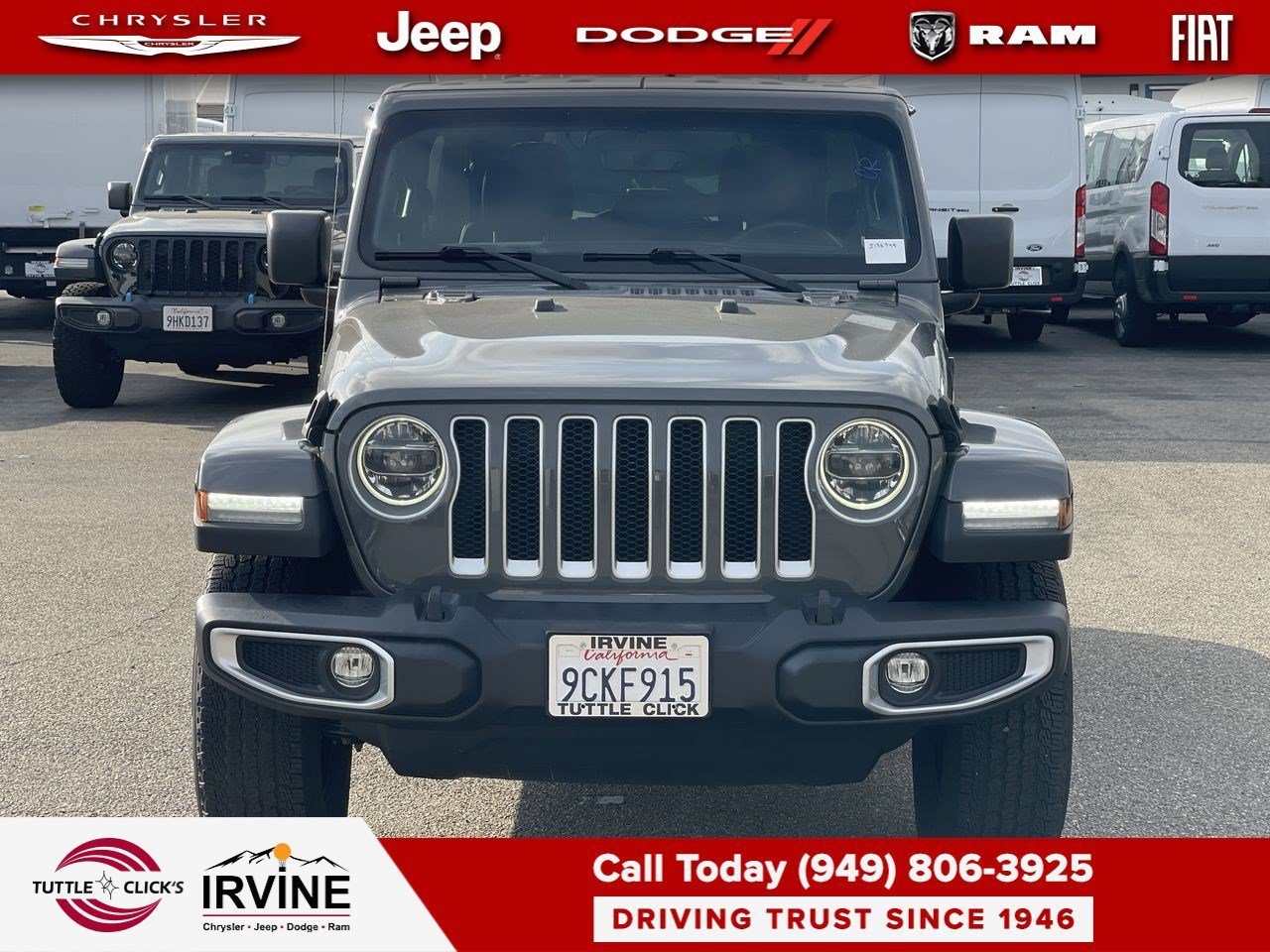 Used 2022 Sting-Gray Clearcoat Jeep Unlimited Sahara image 2