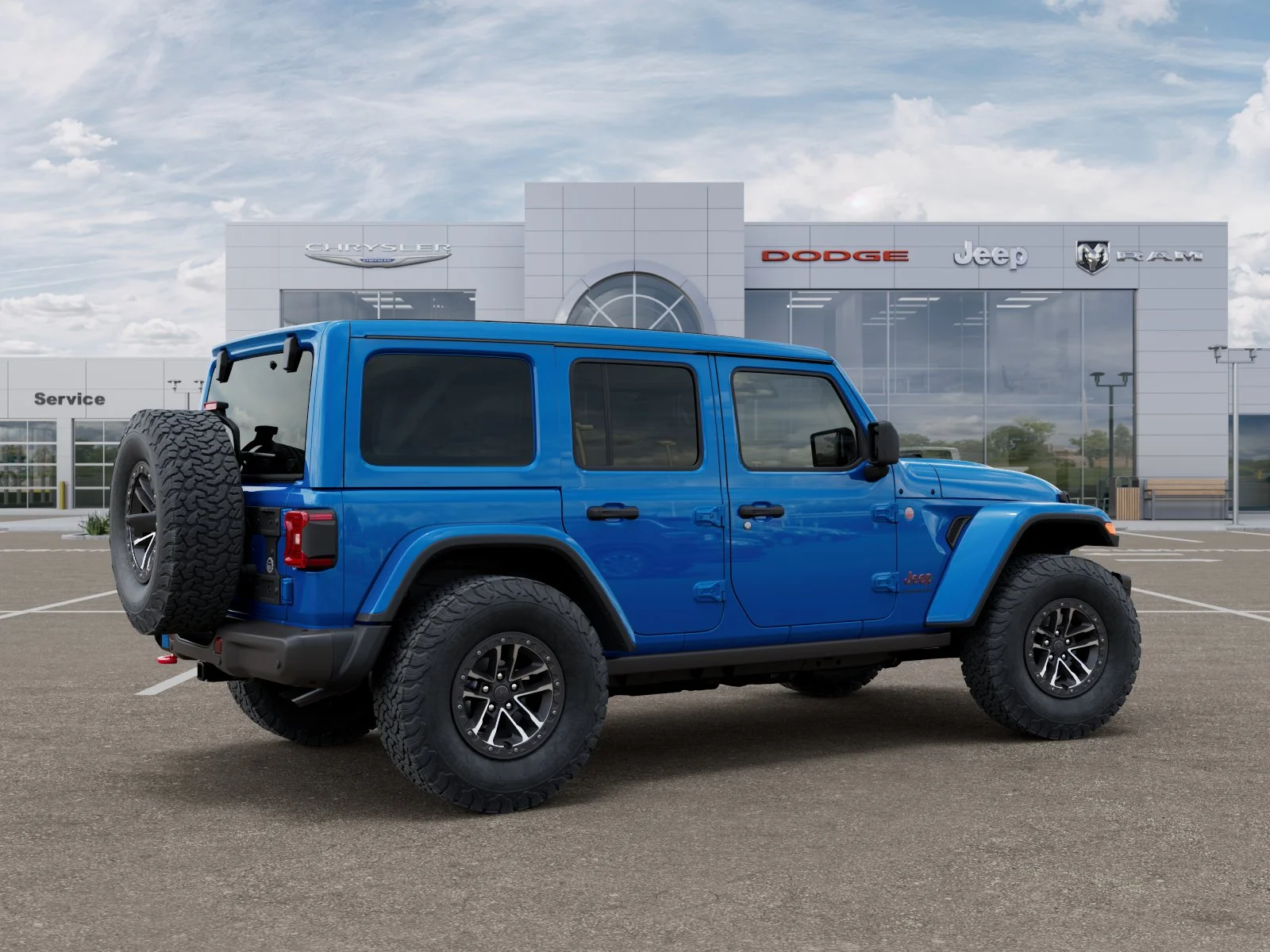 New 2026 Hydro Blue Pearl-Coat Exterior Paint Jeep Rubicon X image 4