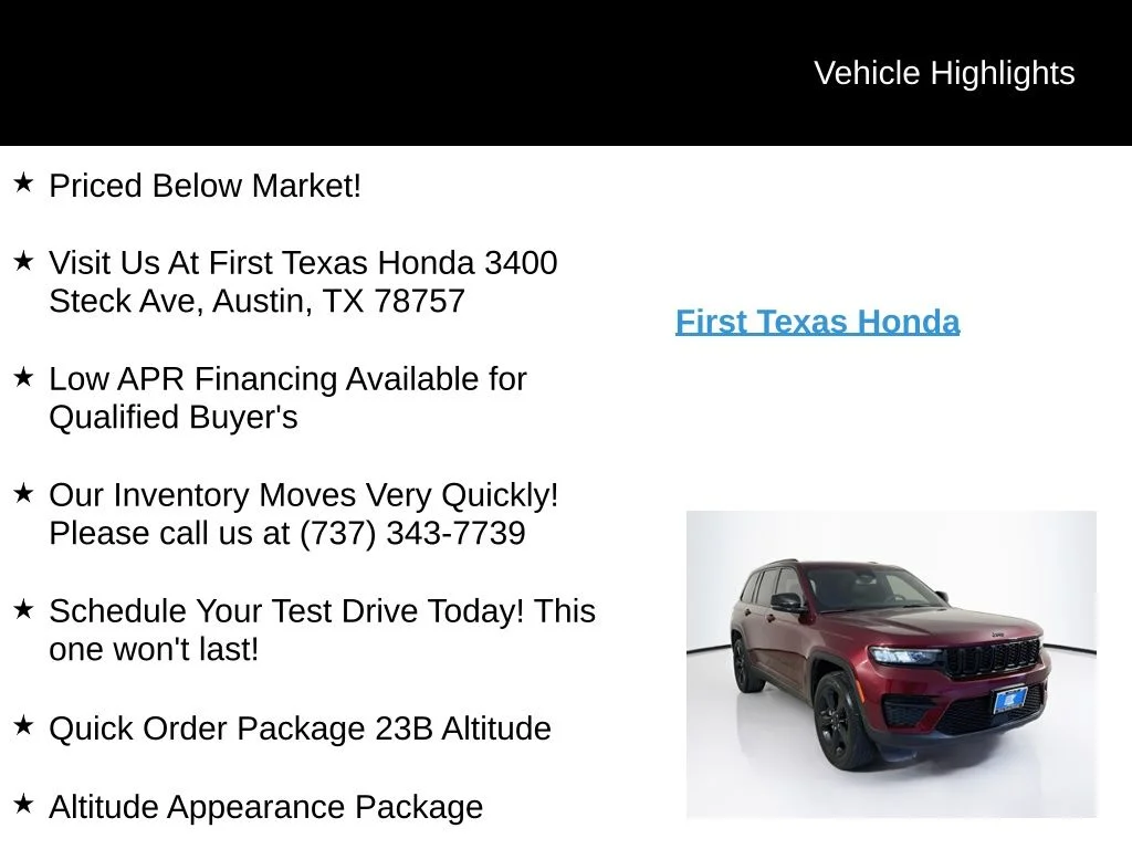 Used 2023 Velvet Red Pearlcoat Jeep Altitude image 10