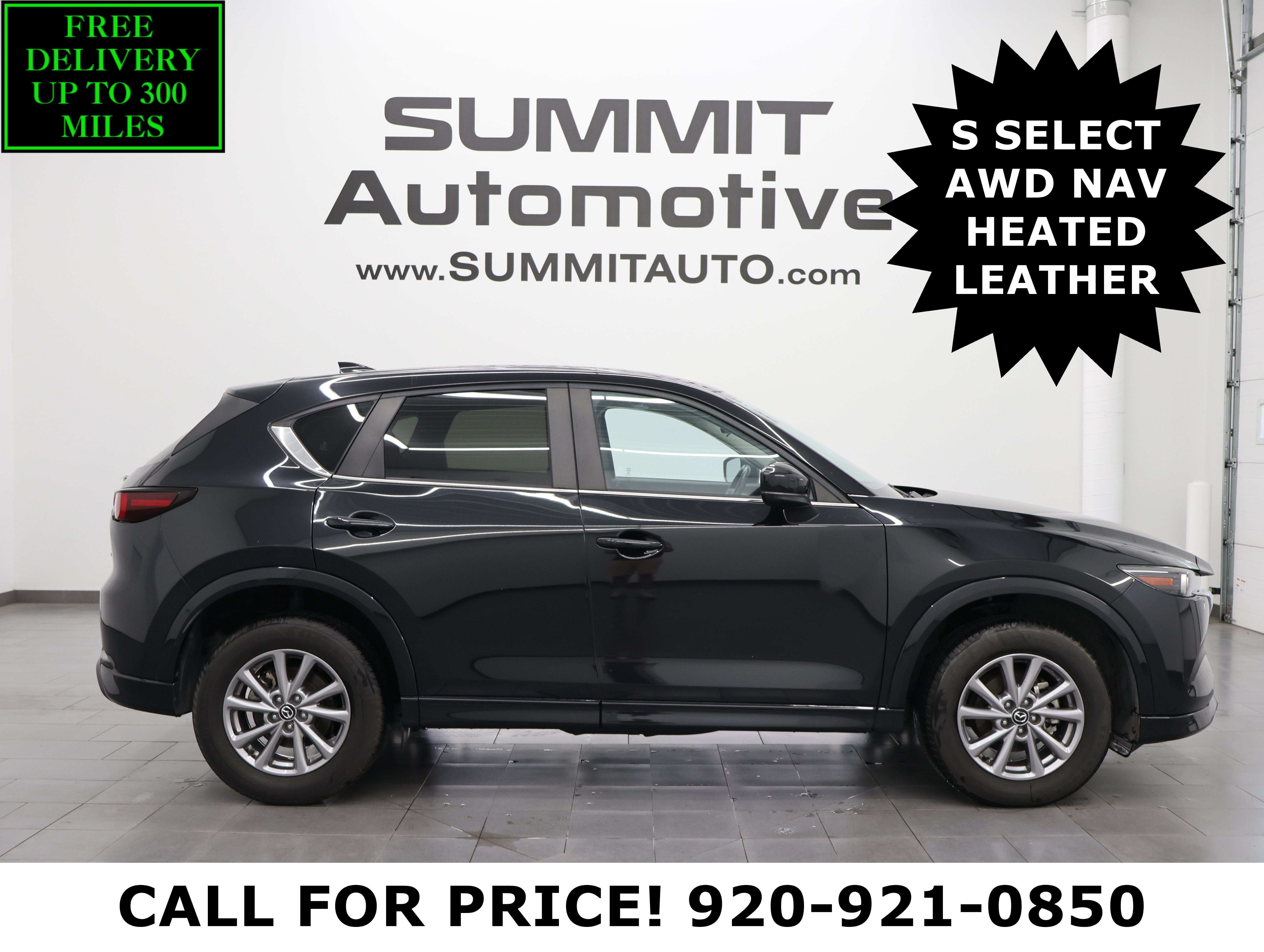 Used 2024 Jet Black Mica Mazda 2.5 S Select Package AWD: S SELECT-AWD-NAV-HEATED LEATHER-BACKUP CAM-BLIND SPOT-1 OWNER image 1