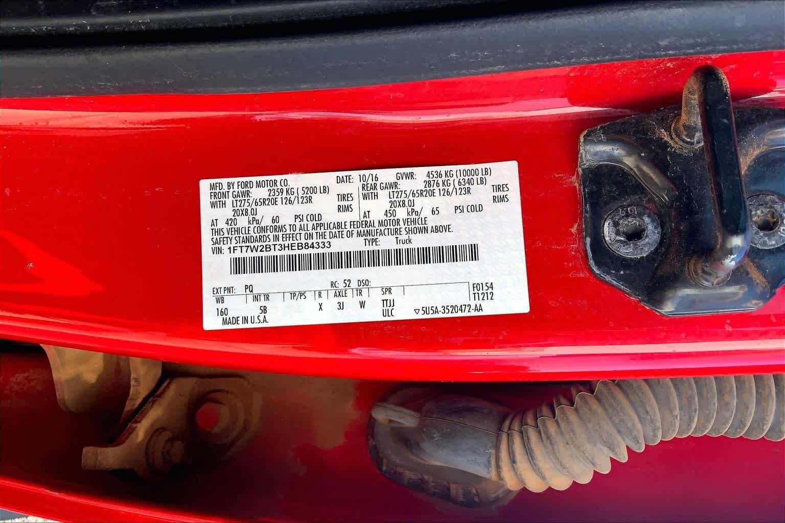 Used 2017 Race Red Ford Lariat image 37