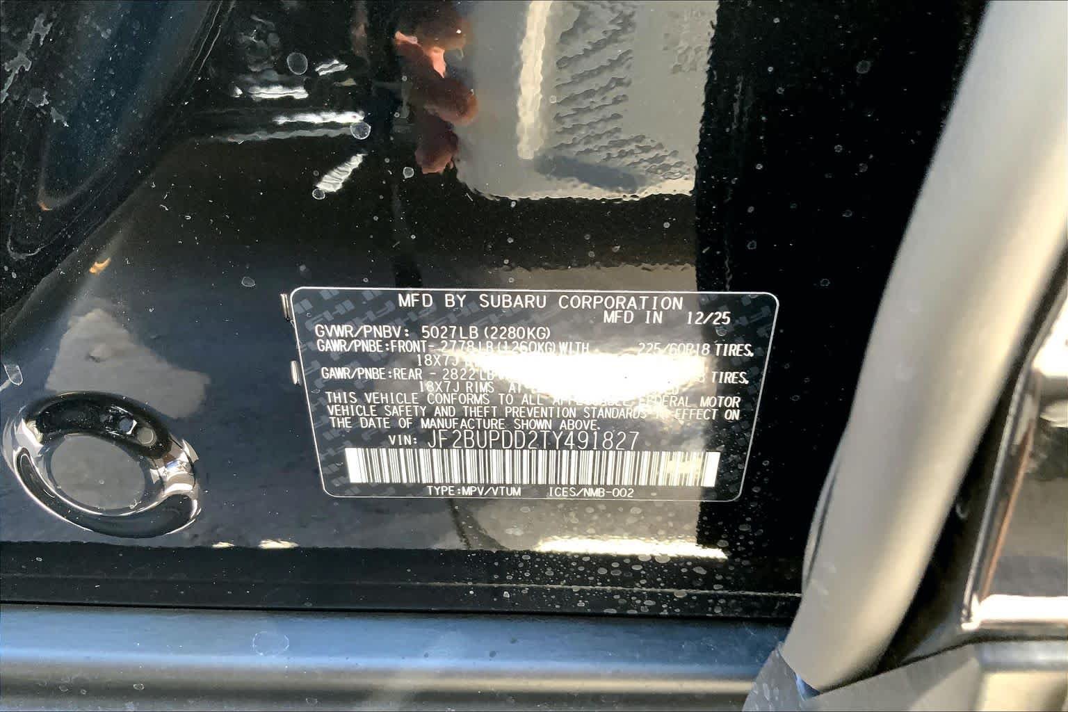 New 2026 CRYSTAL BLACK SILICA Subaru Limited image 18
