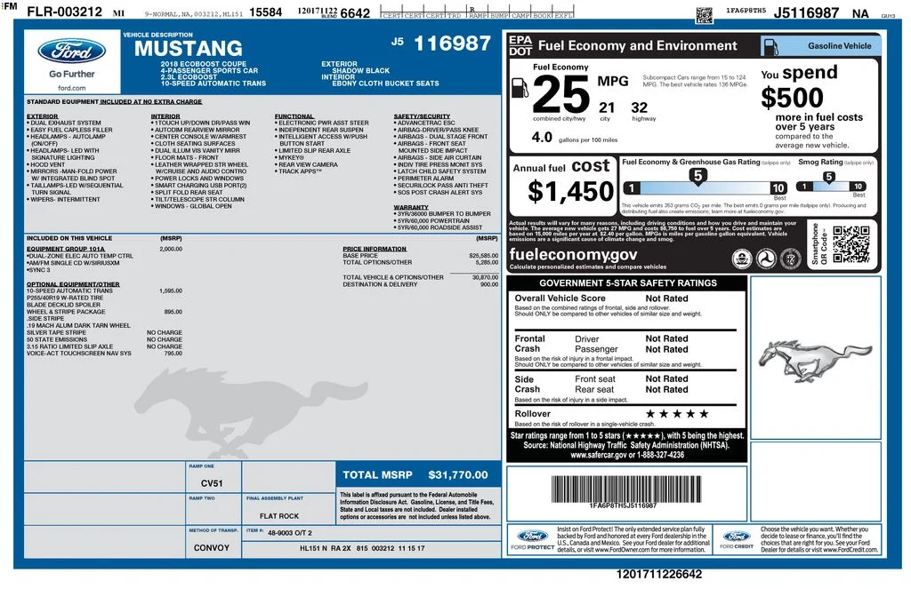 Used 2018 Black Ford EcoBoost image 9