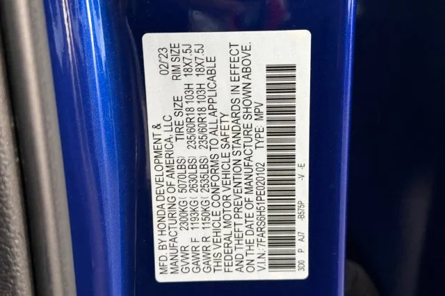 Certified Used 2023 Still Night Pearl Honda Sport image 38