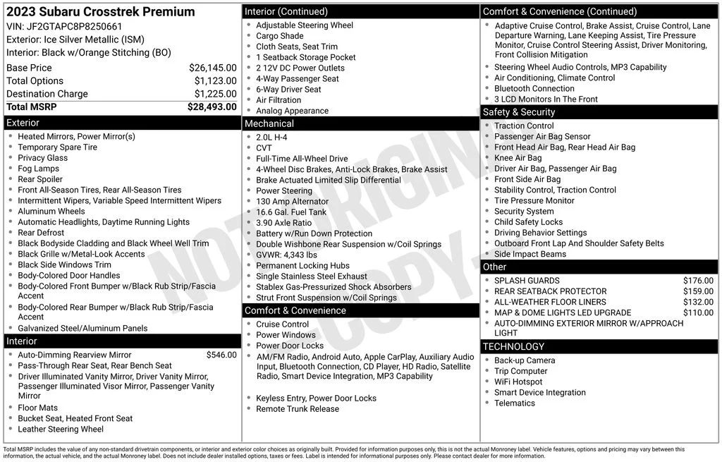 Used 2023 Silver Subaru Premium image 7